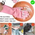 Reusable Silicone Magic Washing Gloves | Cleaning Brush Scrubber Gloves Heat Resistant Pair for Cleaning of Kitchen Dishes, Vegetables and Fruits, Bathroom, Car Wash, Pet Care and Multipurpose | SJR Collections. 