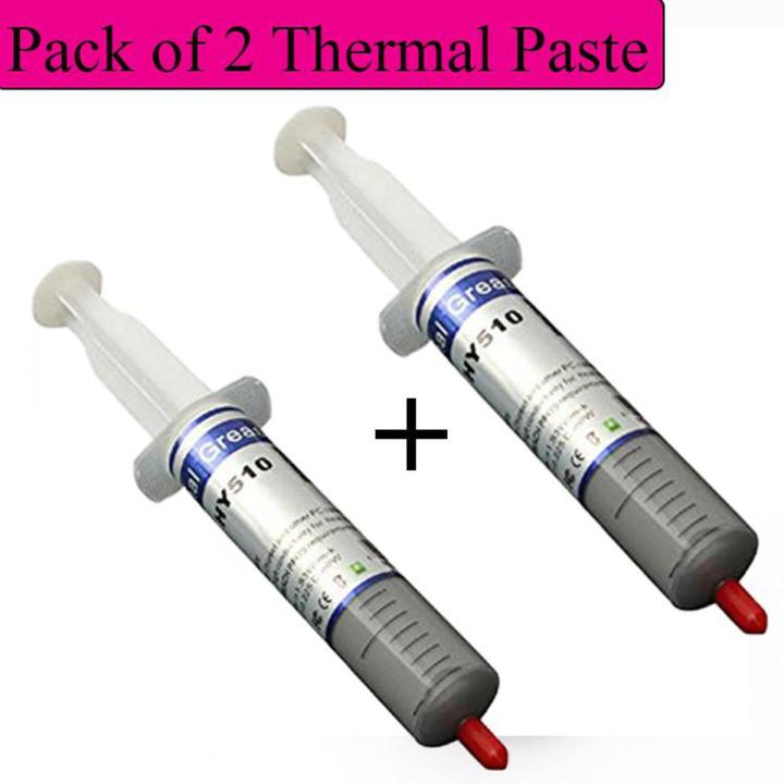Pack of 2 Thermal Compound Paste, Thermal Conductivity Cooling Silicone Grease Apply to Filled Contact Surfaces Gap Reduce Work Temperature For Computer PC Heatsink/CPU/GPU/Cooler Fan/LED