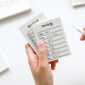 imoda 50Sheets Basic Memo Pad Time Manage Diary Note （no sticky）. 