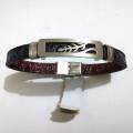 Genuine Leather Stylish Bracelet for Men with Silver Buckle. 