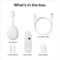 Google Chromecast - Streaming Device with HDMI Cable and Voice Search Remote - Stream Shows, Music, Photos, Sports from Phone to TV - Includes Cleaning Cloth, Pouch - HD Version - Snow. 