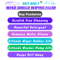 WindShield Washer Fluid-Windshield Wipers & Washers- Glass Care- Windshield Cleaner- Windshield Wiper Fluid- Sky Bolt Windshield Wiping Fluid-100ml- Wind Screen Washer Fluid-Wind Screen Wiper Fluid- Car Windshield Washer/Cleaner Fluid- Glass Cleaner. 