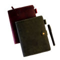 standard size Cute and Stylish Soft PU Leather Diary Notebook with pen. 