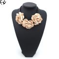 European and American fashion leather rope handmade cloth art flower beautiful necklace FY18121210. 