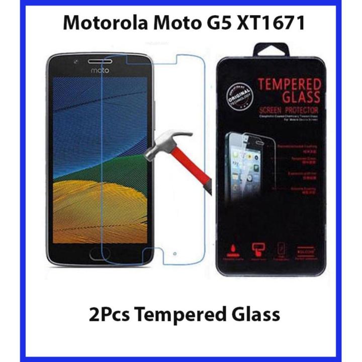 2Pcs Motorola Moto G5 XT1671 Tempered Glass Screen Protector Polish Glass For Motorola Moto G5 XT1671
