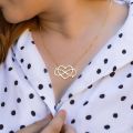 Customize Infinity Heart Necklace with couple Names. 