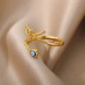 Evil Eye Rings For Women Stainless Steel Turkish Eye Ring Wedding Gothic Aesthetic Jewelry Sets anillos bague bijoux Moonlight Shines. 