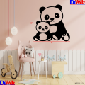 DeWallz Cute Panda Vinyl Wall Decal, Easy Apply and Removable Home Decor Sticker. 