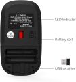 LeadsaiL Wireless Computer Mouse, 2.4G Portable Slim Cordless Mouse Less Noise for Laptop Optical Mouse with 4 Buttons, 2 AAA Battery, USB Mouse for Laptop, Deskbtop, Mac/Book (Grey). 