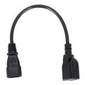 IEC 320 C14 Male to NEMA 5-15R Female Power Cable-1 x PC Power Adapter Cable-Black. 