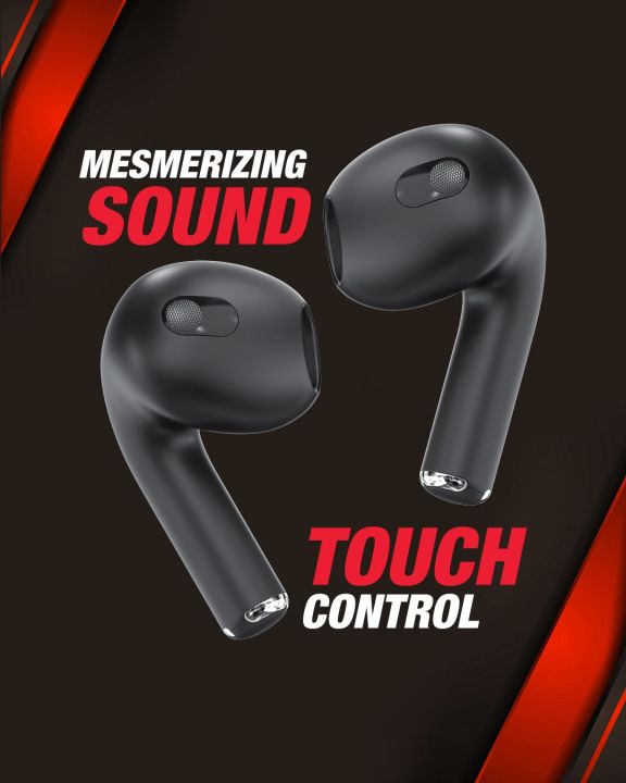 Audionic AIRBUDS 5 MAX | Truly Wireless Earbuds With Pouch | Pop Up Window | Bluetooth Earbuds