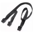 ATX CPU 8-Pin Male to Dual PCIe 8-Pin (6+2) Male Supply Cable. 