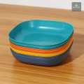 Colorful Vibrant Square shaped kids plate set with plate holder mini plates Colorful children Dinner & Breakfast plates Baby Feeding Plates. 