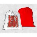 Lets Go Printed Drawstring Bag Travel Customized Personalized Custom Name backpack. 
