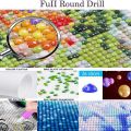 Paint with Diamond Embroidery Diamond Painting Full Round Picture of Rhinestone Home Decor ,Lucky Fish. 
