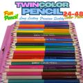 Twin Color Pencil double sided Weibo Yalong (12-18-24 Pencil 24-36-48 color) best gift for kids school stationary best color pencil. 