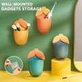 Corn Shape Multifunctional Self-Adhesive Wall Mounted Rack Versatile Storage Box Cartoon Wall Mounted Style Non Perforated Home Bathroom Storage Box Small Object Sorting Box. 