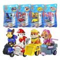 Chaosheng anime, Wang Wang, team, great achievement, toy, deformation, backpack, pull back car, puppy, Archie, every day, hairy and small gravel car. 