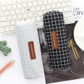 Brief Style geometry Grid dot Student Pencil Case School pen Case for Girls Boys Stationery canvas bu Pencil Bag studio schools. 