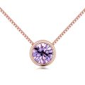 Baffin Mini Round Pendant Necklaces Women Crystals From Swarovski Rose Gold Color Chain Collares Jewelry. 