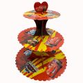 CARS THEME CUPCAKE STAND - 3 TIERS CUPCAKE STAND - CARS CUPCAKE STAND FOR TABLE DECORATION. 