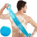 Body Wash Silicone 150g 62 x 11cm Body Scrubber Belt Double Side Shower Belt Silicone Bath Body Brush A One Back Cleaning Exfoliating Body Scrubber Bath Shower Towel Silicone Body Wash Scrubber Belt for Men and Women. 
