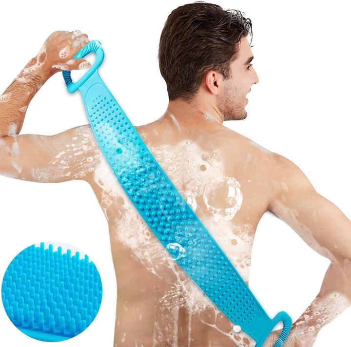 Body%20Wash%20Silicone%20150g%2062%20x%2011cm%20Body%20Scrubber%20Belt%20Double%20Side%20Shower%20Belt%20Silicone%20Bath%20Body%20Brush%20A%20One%20Back%20Cleaning%20Exfoliating%20Body%20Scrubber%20Bath%20Shower%20Towel%20Silicone%20Body%20Wash%20Scrubber%20Belt%20for%20Men%20and%20Women%20-%20Image%202