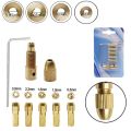 1 Pack 2.35/3.17/4.05/5.05mm Brass Dremel Collet Mini Drill Chucks For Electric Motor Shaft Drill Bit Tool Drill Chuck Adapter. 