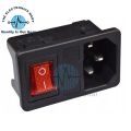 3 Pin IEC 320 C14 Inlet Male Plug Power Socket Rocker Switch With Fuse Holder In Pakistan. 