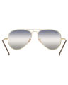 Ray-Ban Gradient Aviator Metal Gold Frame Blue/Grey Gradient Lenses-RB3689-001GF-55. 
