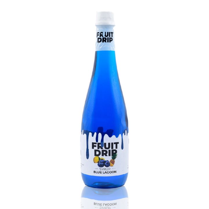 Fruit Drip Premium Blue Lagoon Sharbat Flavoring Syrup - Exotic Blue Lagoon Drink Mix