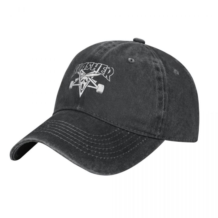 Vintage Slasher Scream Movie Baseball Cap Unisex Distressed Denim Washed Snapback Hat Ghostface Skateboard Outdoor Caps Hat