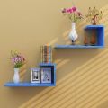 2 Pieces Of Modern C-Shaped Wall Shelves home office wall tier decorator. 