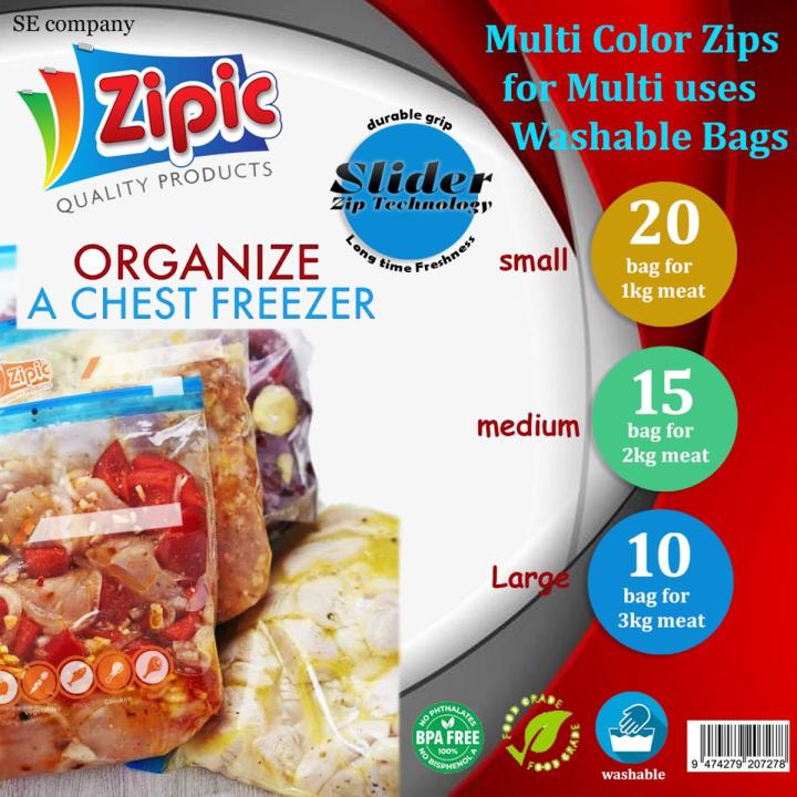Three sizes of Freezer bag , Zip Lock bag , Zip bags , Plastic bag For save food