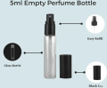 Empty Perfume Spray Small Tester Glass Bottle 5ML - Refillable Pocket Size Perfume Tester. 