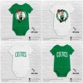 Customized NBA Prints on Baby Onesie (Boston Celtics). 