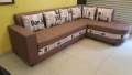 Curved Design L Shape Sofa Set. 