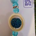 Baby Pacifier Chain/Baby Toddler Pacifier Wooden Beads Holder/Chain For Babies With & without Pacifier. 