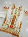 Mushif Collection 2Pcs Stiched 3D Block Printed Linen Dress For Women And Girls. 