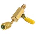R410a R134a Brass Shut Valve For A/C Charging Hoses HVAC 1/4inch AC Refrigerant. 