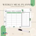 Weekly Meal Planner A4 Size Laminate With Board Marker wall planner. 
