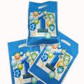 FIRST BIRTHDAY GOODY BAGS IN BLUE COLOR - PACK OF 10 GOODY BAGS - 1ST BIRTHDAY GOODY BAGS. 