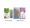 Acrylic - Fabric - colour paint set - pack of 12 x 12 ML tube ( each tube contains 12 ML ) Non Toxic. 