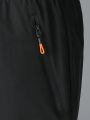 Men's Casual Zipper Pockets Straight Leg Loose Fit Active Shorts Grey. 