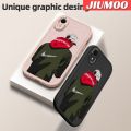 JIUMOO For iPhone Xr Case Fashion Cool Tide Men Thin New Design Leather Soft Back Cover Camera Protection Cases Shockproof Casing. 