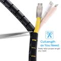 10Meter Flexible Spiral Cable Wire Protector USB Cable Organizer Computer Cord Protective Tube Clip Organizer Management Tools. 