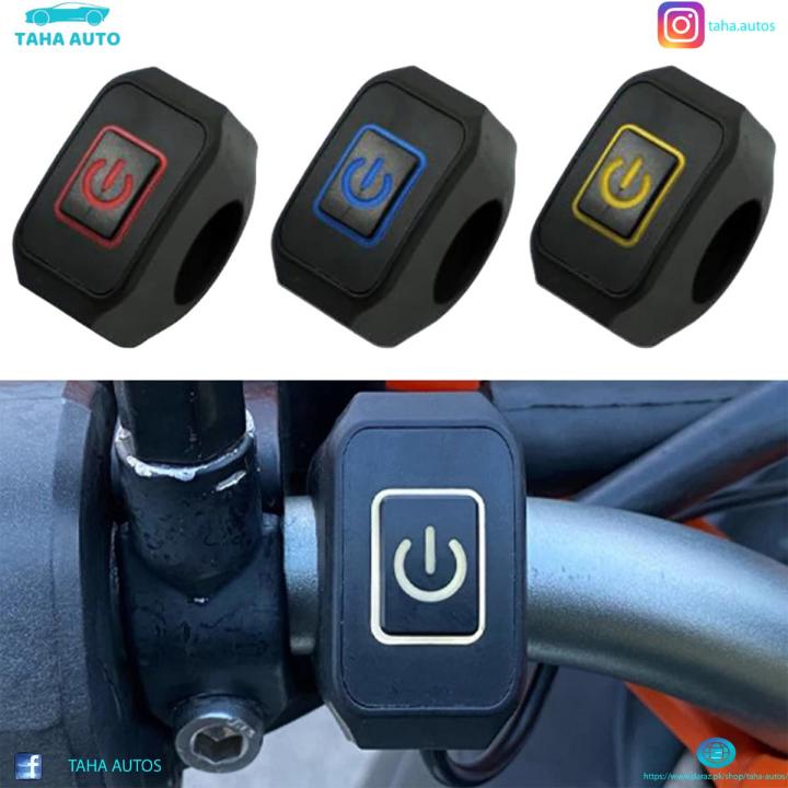 22mm 12v Motorcycle Handlebar Switch Waterproof Control Switch Button With Led Light
