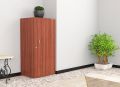 Wood Book Shelf Wooden Almirah Cupboard Organiser Walnut Engineered Wood Cupboard  (Finish Color - Walnut, Pre-assembled). 
