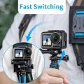 In Stock Telesin Dual head J-hook Quick release Base adapter J-mount for Gopro hero 5 6 7 3 3+ 4 Black DJI OSMO ACTION 2. 