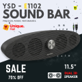 Gaming Soundbar Stereo Speaker with 3.5mm Aux Jack High Bass Wired Computer Speaker for PC Laptop, Mobile & Tablet  Compact Plug & Play Soundbar for Music, Movies, Gaming, Office Setup Space-Saving Design - Unique Mall. 